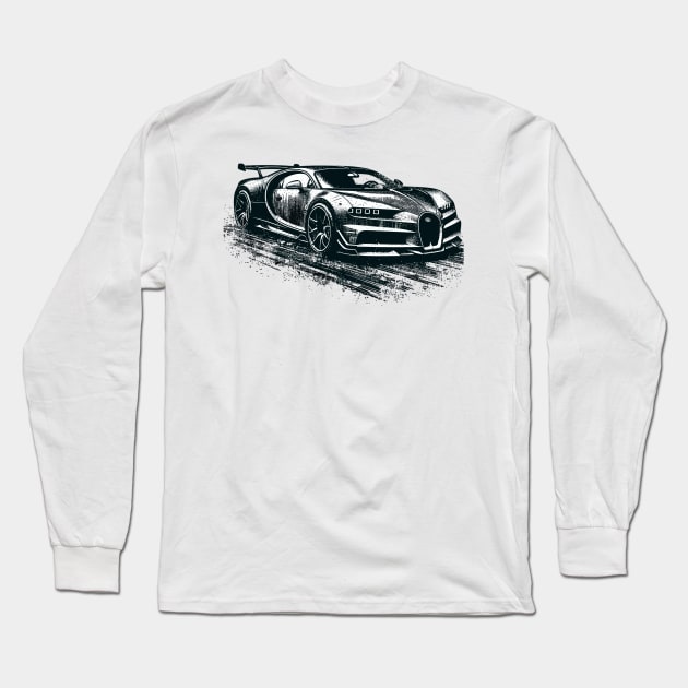 Bugatti Chiron Long Sleeve T-Shirt by Vehicles-Art